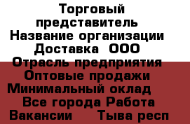 Торговый представитель › Название организации ­ Доставка, ООО › Отрасль предприятия ­ Оптовые продажи › Минимальный оклад ­ 1 - Все города Работа » Вакансии   . Тыва респ.